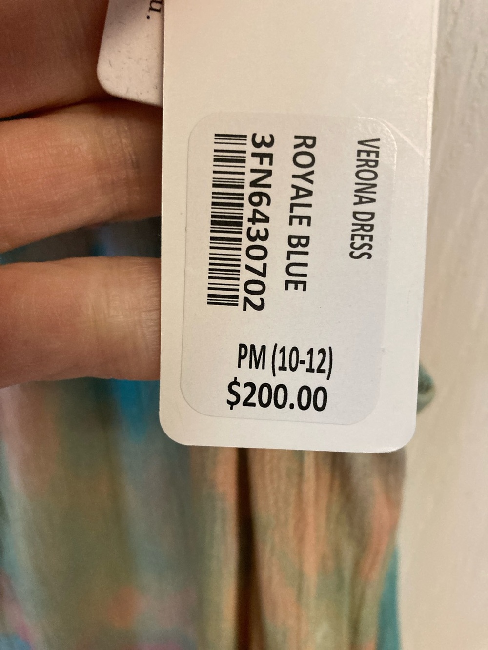 Soft Surroundings Pink, Teal & Cream Beaded Tie-Dye Maxi Verona Dress - Picture 6 of 15